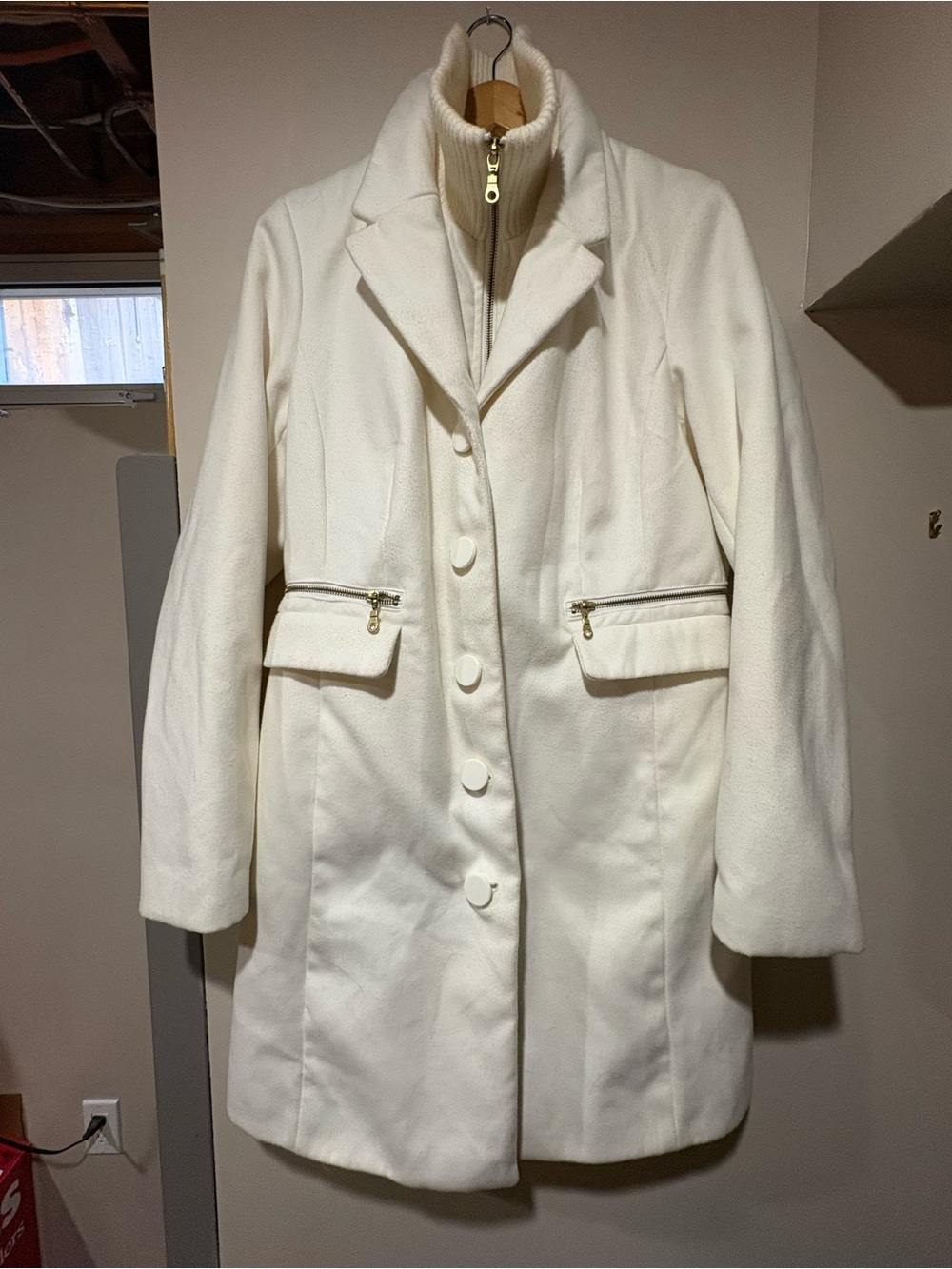 Ricki's (Retail $150) Trench Coat with Inner Zip Mock Neck